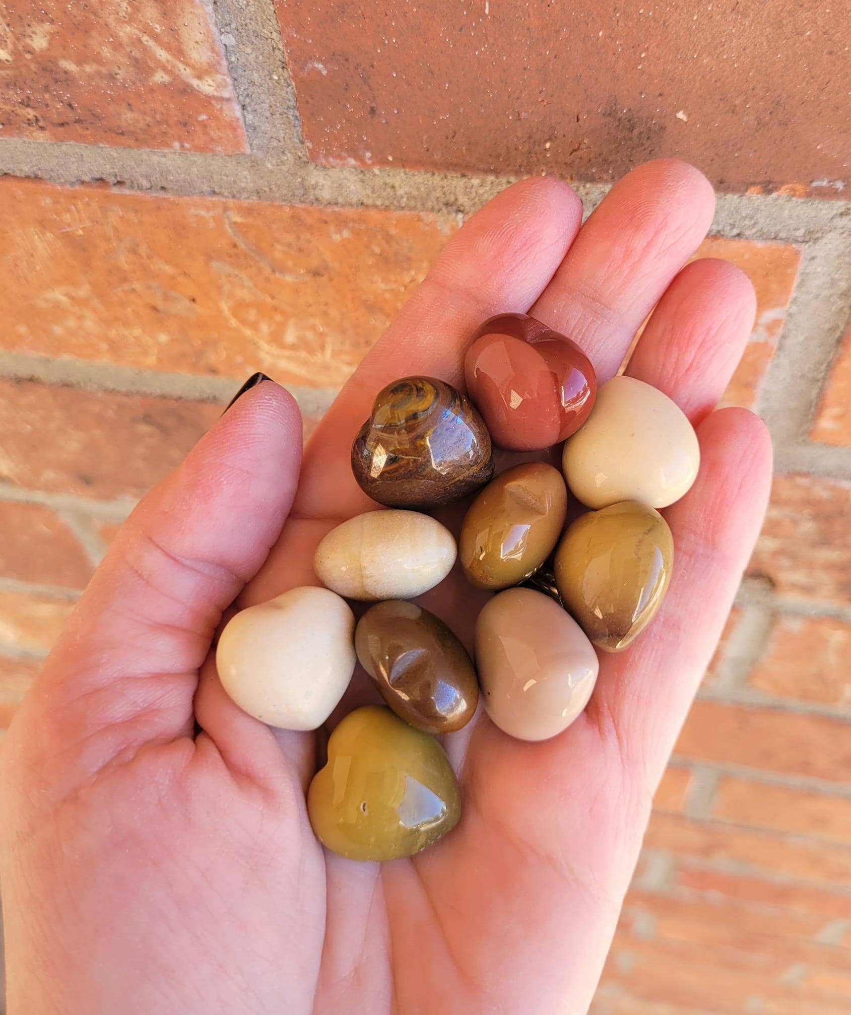 ZARDENIA – wholesale Spiritual stone/crystal – Mini Multicolor Mookaite Stone Hearts