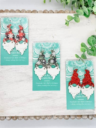 Brincos de cortiça gnomo artesanais por atacado de Fleece & Fancy