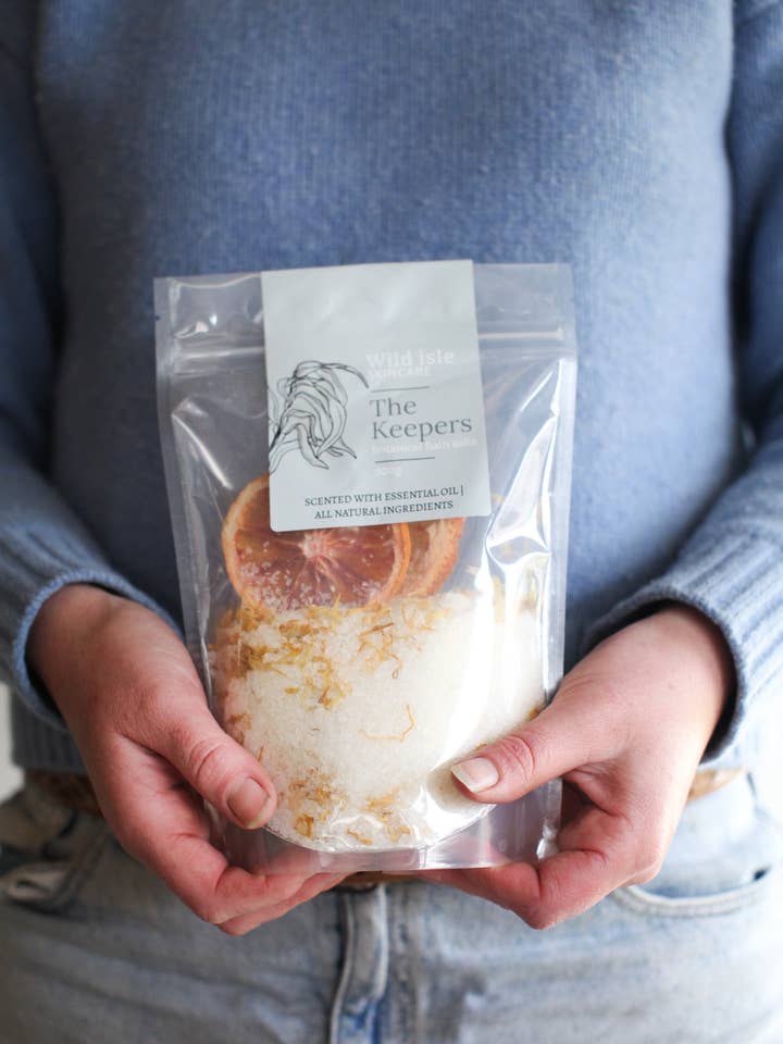 The Keeper's Garden- essential oil bath salt soak- 500g for wholesale by Wild Isle skincare