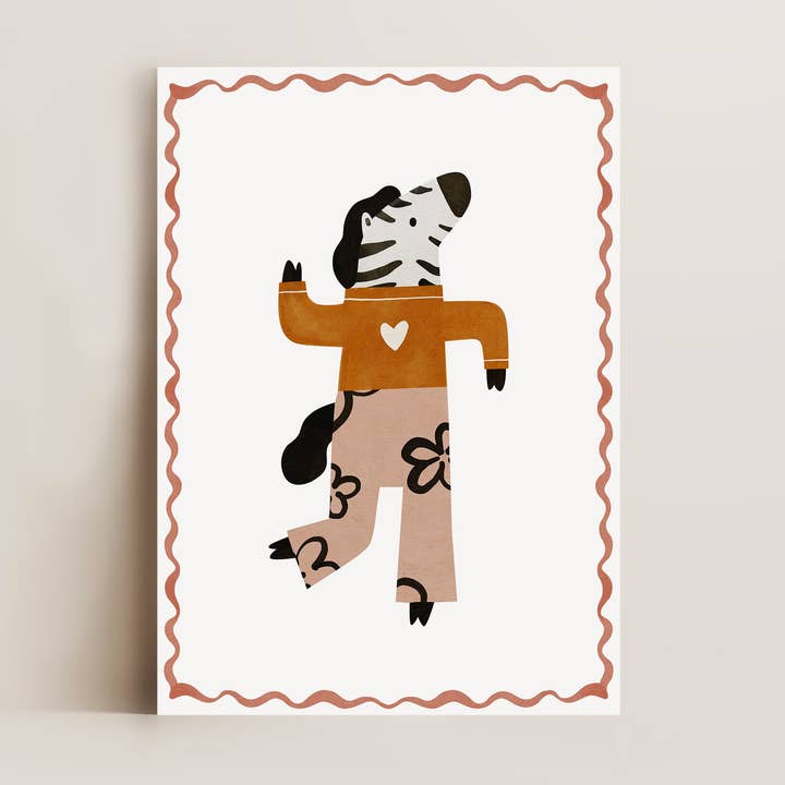 Stampa di zebra danzante per la vendita all'ingrosso da parte di Alluvion