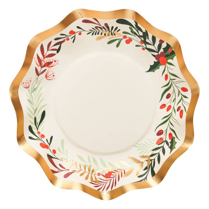 Christmas Forest Wavy Paper Appetizer/Dessert Bowl/8pk for wholesale by Sophistiplate