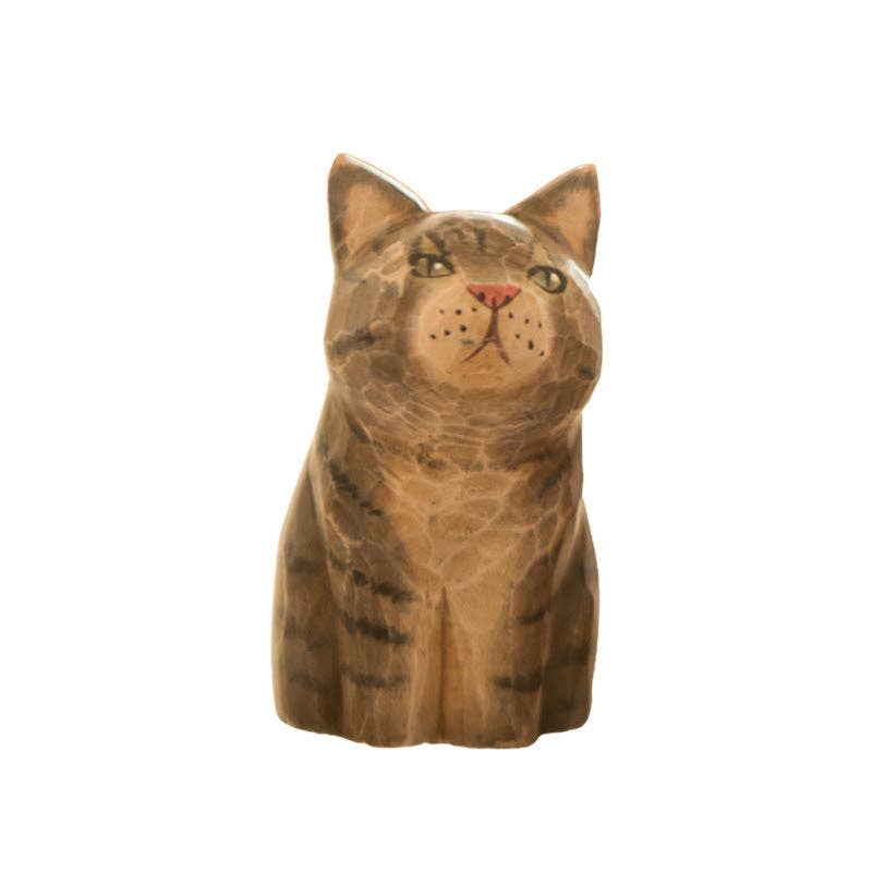 Gohobi （We cover U.S. import duties） - Wholesale Decorative Figurine - Gohobi Handcrafted Wooden Vintage Cat Ornament1