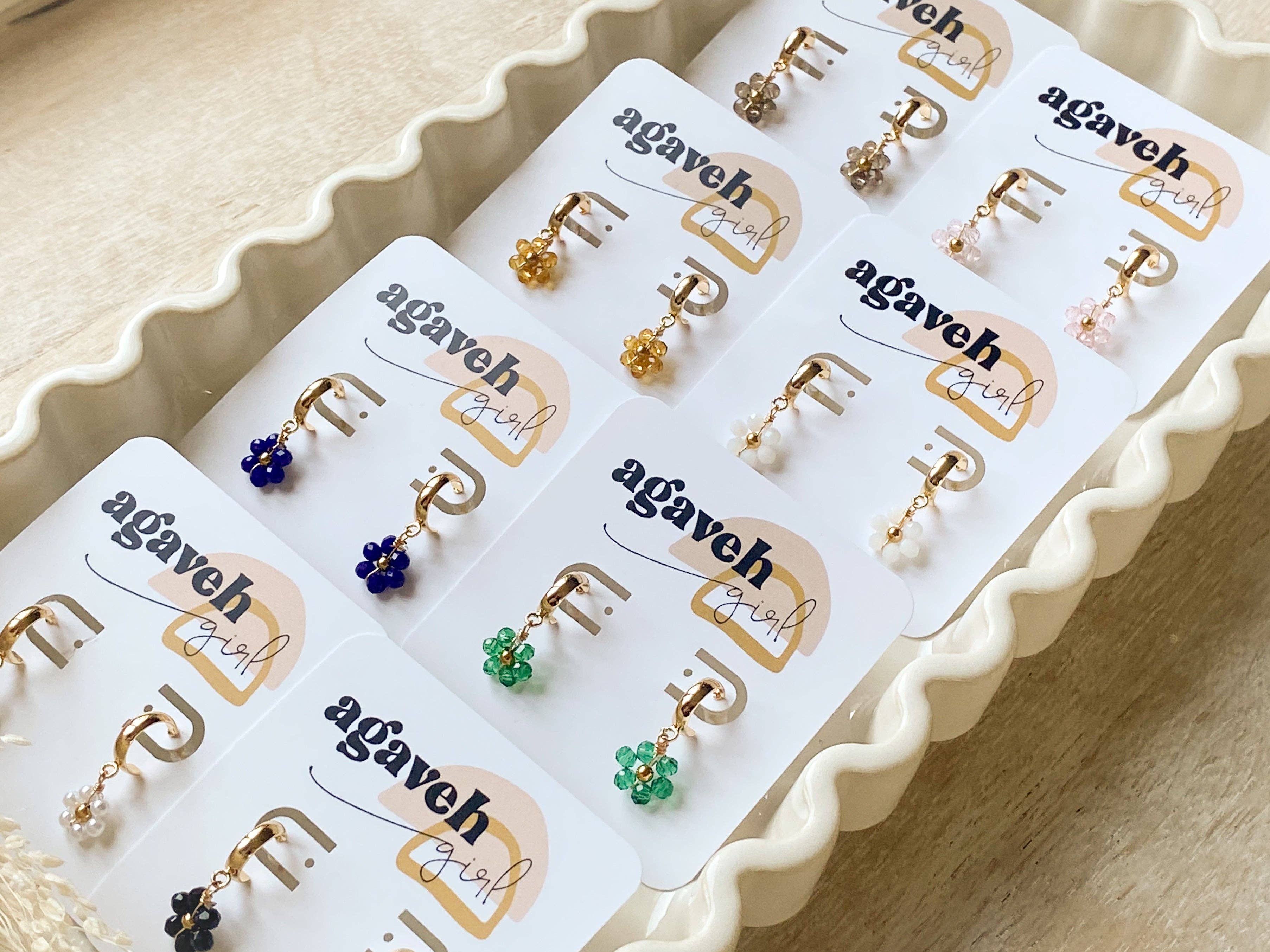 Agaveh girl - Wholesale Huggie Earrings - Nectar Blooms11