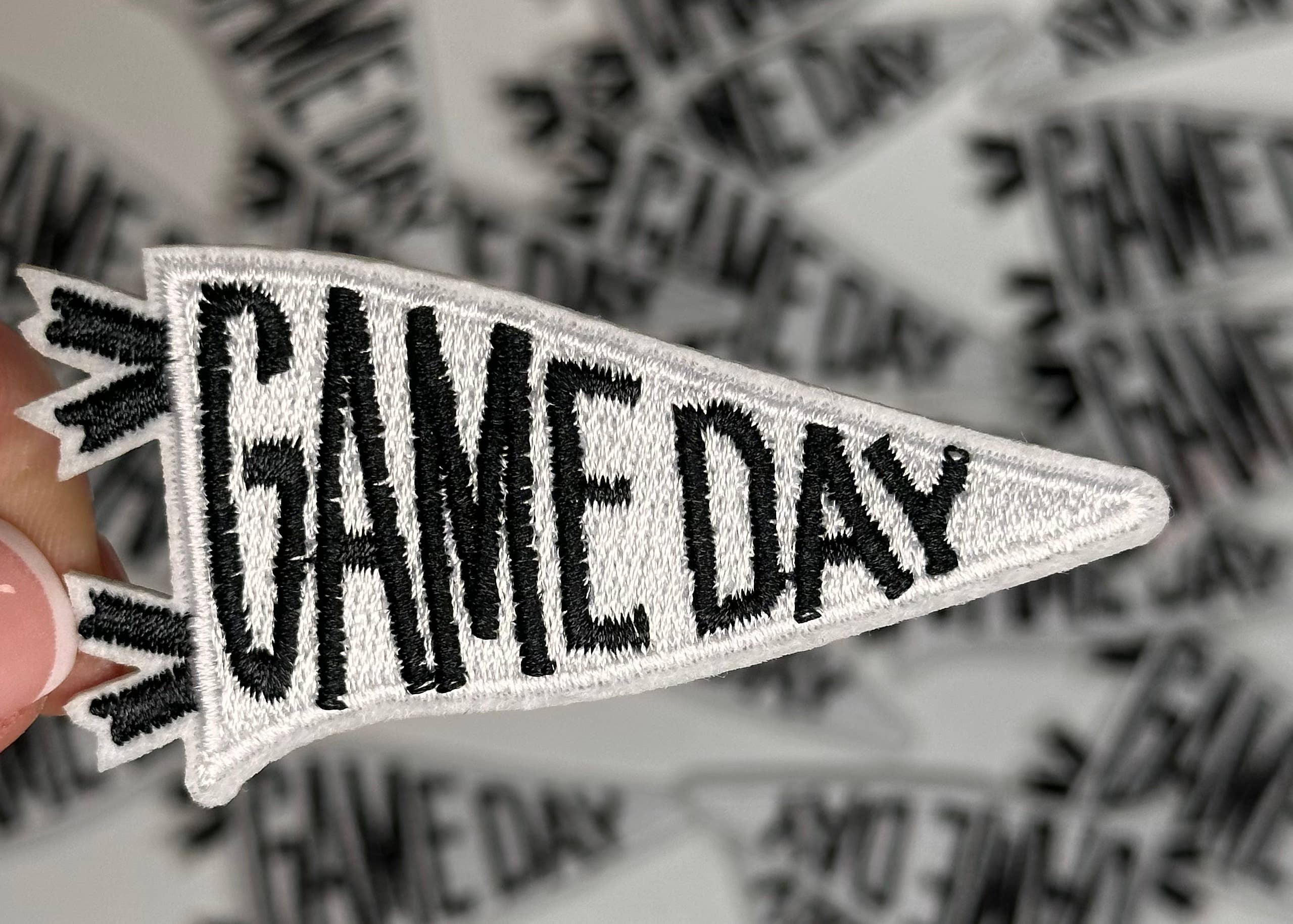 Aloe and Milk Boutique - Wholesale Patch - Game day flag, sports patch, game day patch, football9