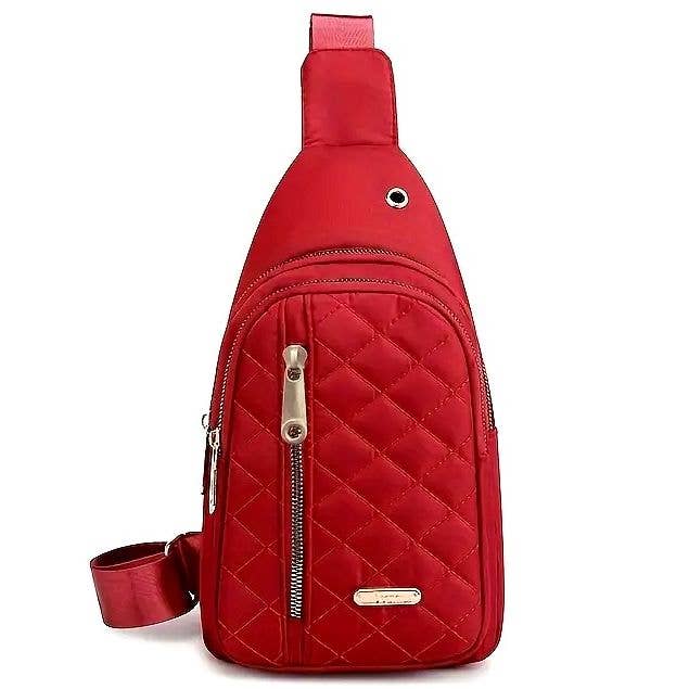 Diacly - Wholesale Crossbody Bag - Women's - Quilted Solid Color Shoulder Chest Sling Bag Vertical3
