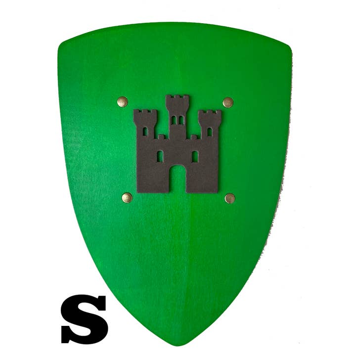 KALID MEDIEVAL - Wholesale Classic Toy - Kids - SHIELD KAMELOT S GREEN WITH CASTLE - ST658