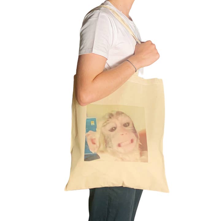 ZZZEBRAAA LIMITED - Venta al por mayor Bolsa grande - Unisex - Bolsa de mano divertida con meme del mono durmiente