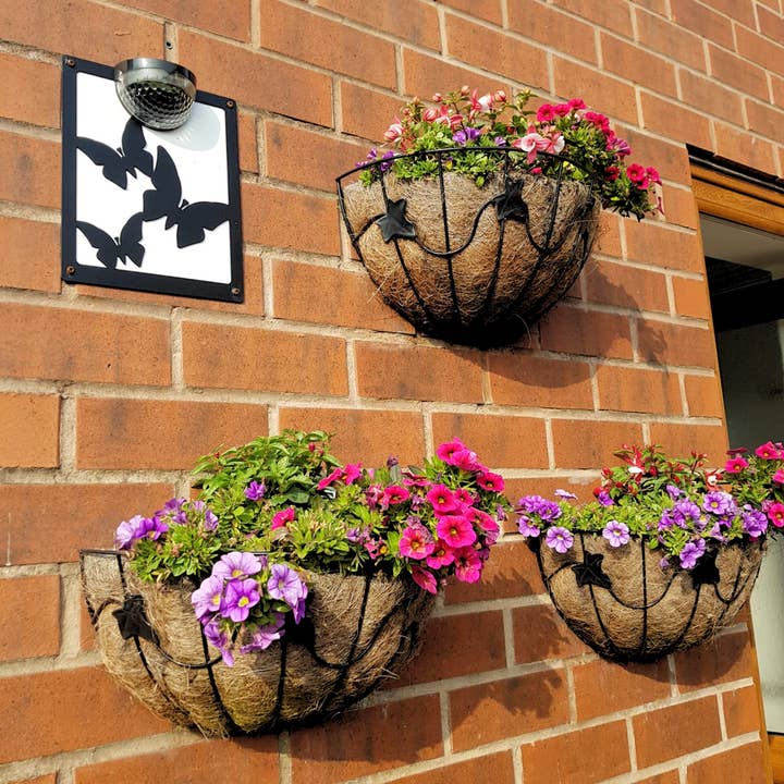 Florys Online – wholesale Outdoor ornament/decor – Butterfly Solar Light Wall Plaque2