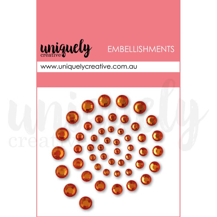 Wholesale Peach Rhinestones 10 pc for wholesale by Uniquely Creative