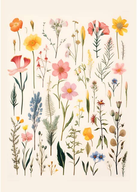 Paper Baristas - Wholesale Tea Towel - Botanical Wildflower | Recycled Microfiber Waffle Tea Towel1