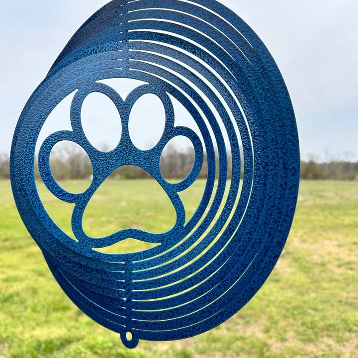 Slinging Sparks Metal Work LLC - Wholesale Wind spinner - Paw Print Metal Wind Spinner, Garden Decor, Dog Mom Gifts1