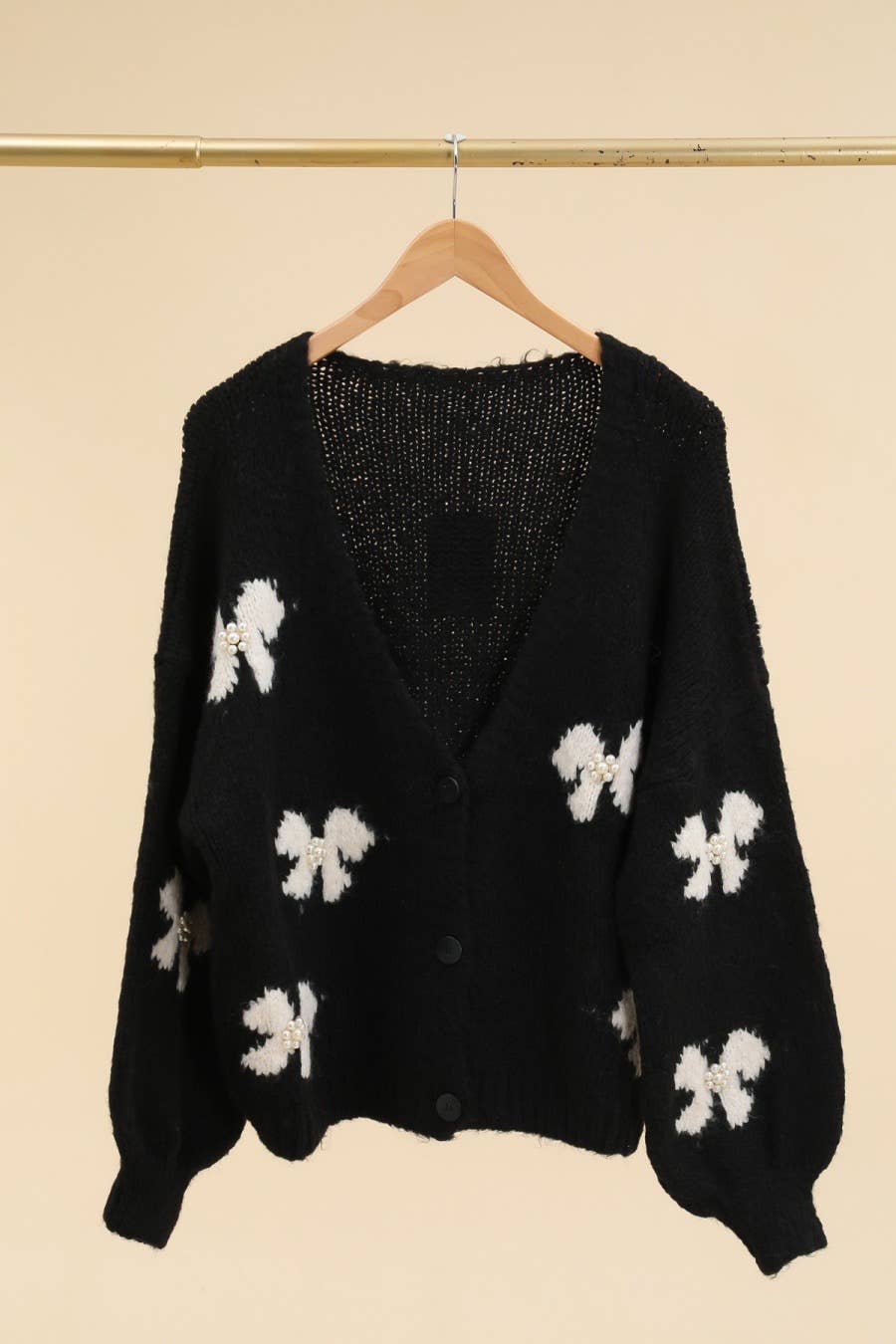 LÉA & LUC - Vente Pull en maille – femme - Gilet motif papillon avec perle REF. 2066630