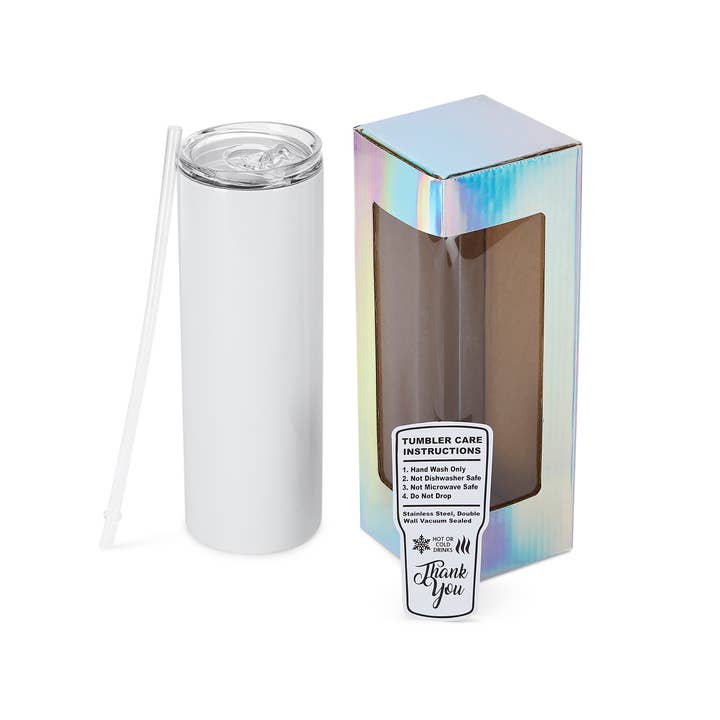 MakerFlo - Wholesale Insulated Mug/Tumbler - Makerflo 20 oz Skinny Sublimation Tumbler