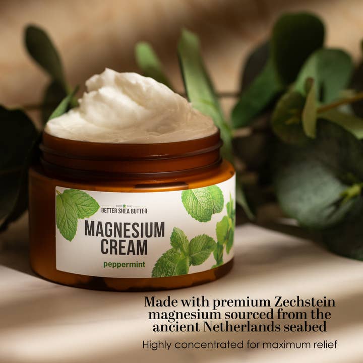 Better Shea Butter - Wholesale Body Cream/Lotion - Magnesium Cream (Peppermint) for Sleep and Relaxation1