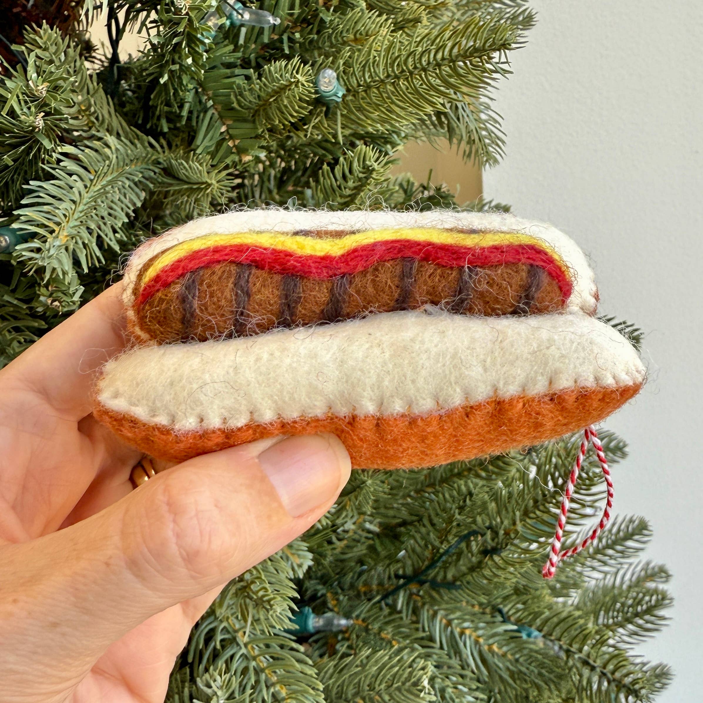 Ornaments 4 Orphans - Wholesale Ornament - Hot Dog Felt Wool Christmas Ornament 3
