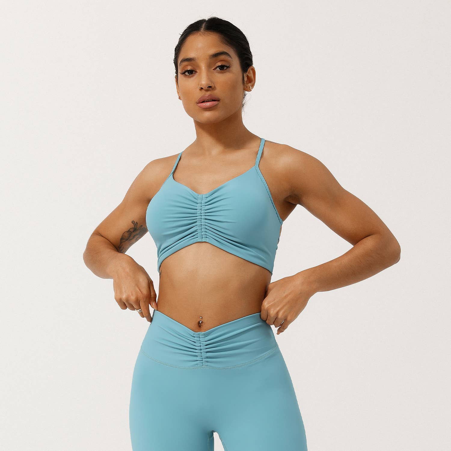 Sodalemon - Wholesale Sports Bra - Women's - Women's Pleated Cross Back Beauty Back Sport Bra13