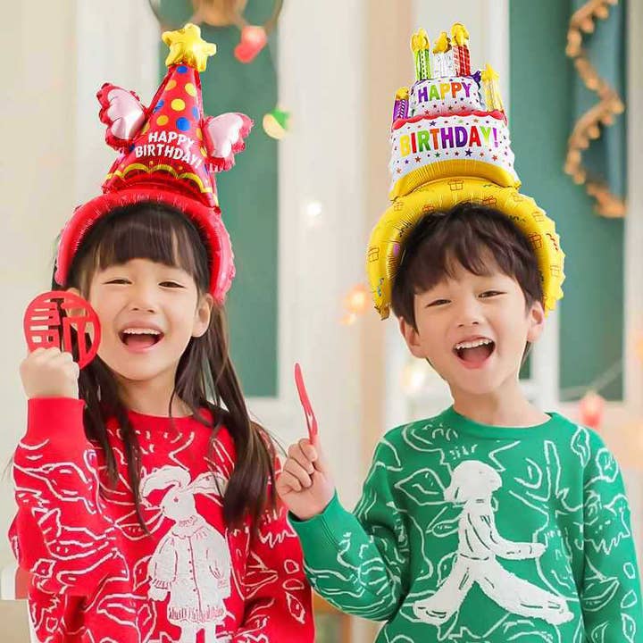 Set of 4 Aluminum Foil Balloon Headbands for Parties for wholesale by PatPat