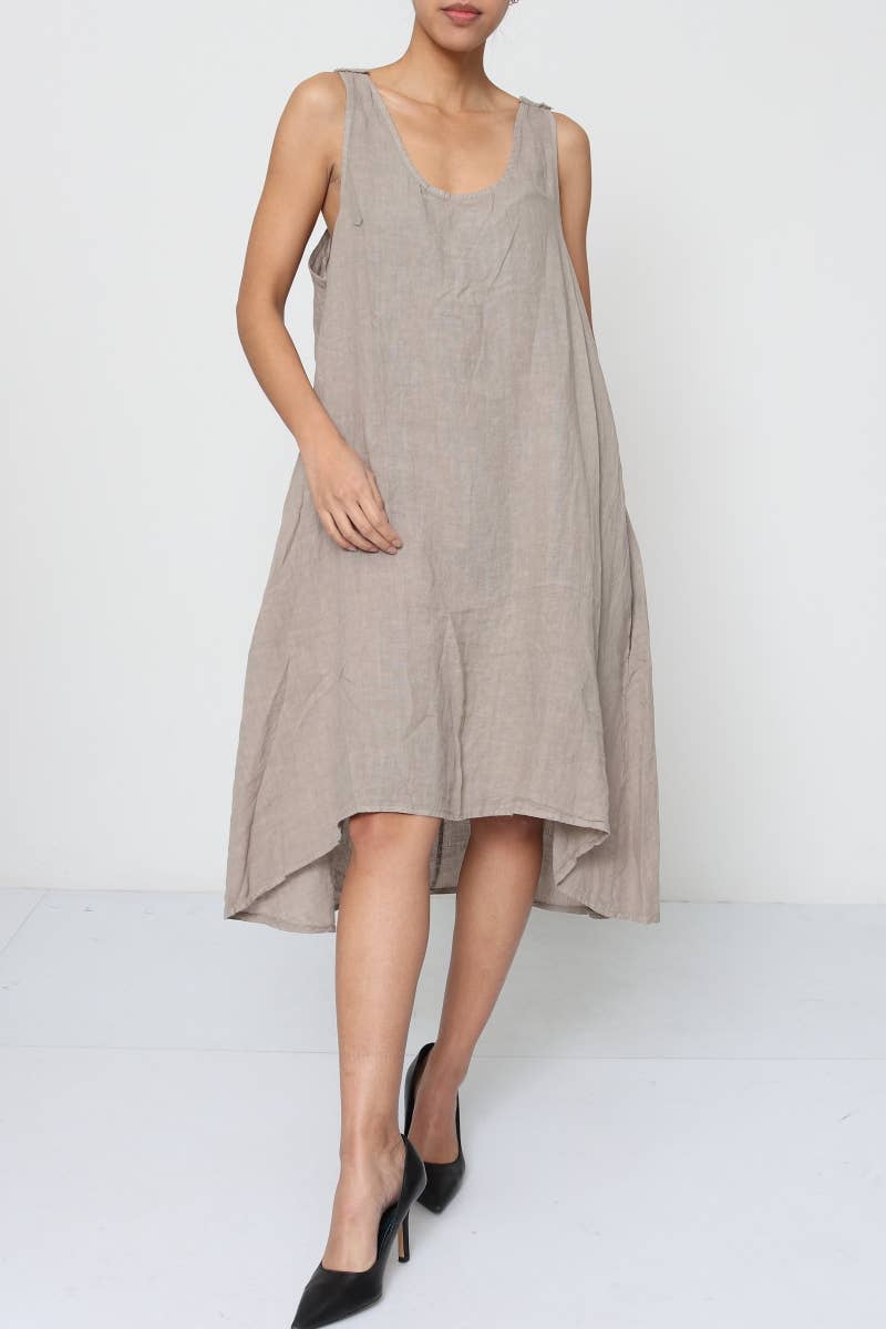 LÉA & LUC – wholesale Dress – Women's – Sleeveless long dresses in 100% Linen REF. 49089