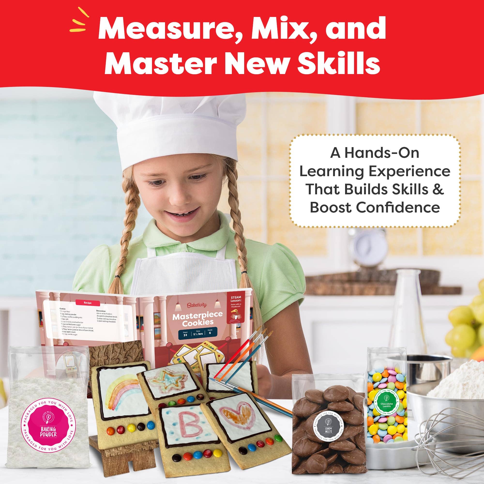 Baketivity Corp - Wholesale DIY Food Kit - Baketivity Masterpiece Cookies Kids Baking Kit4