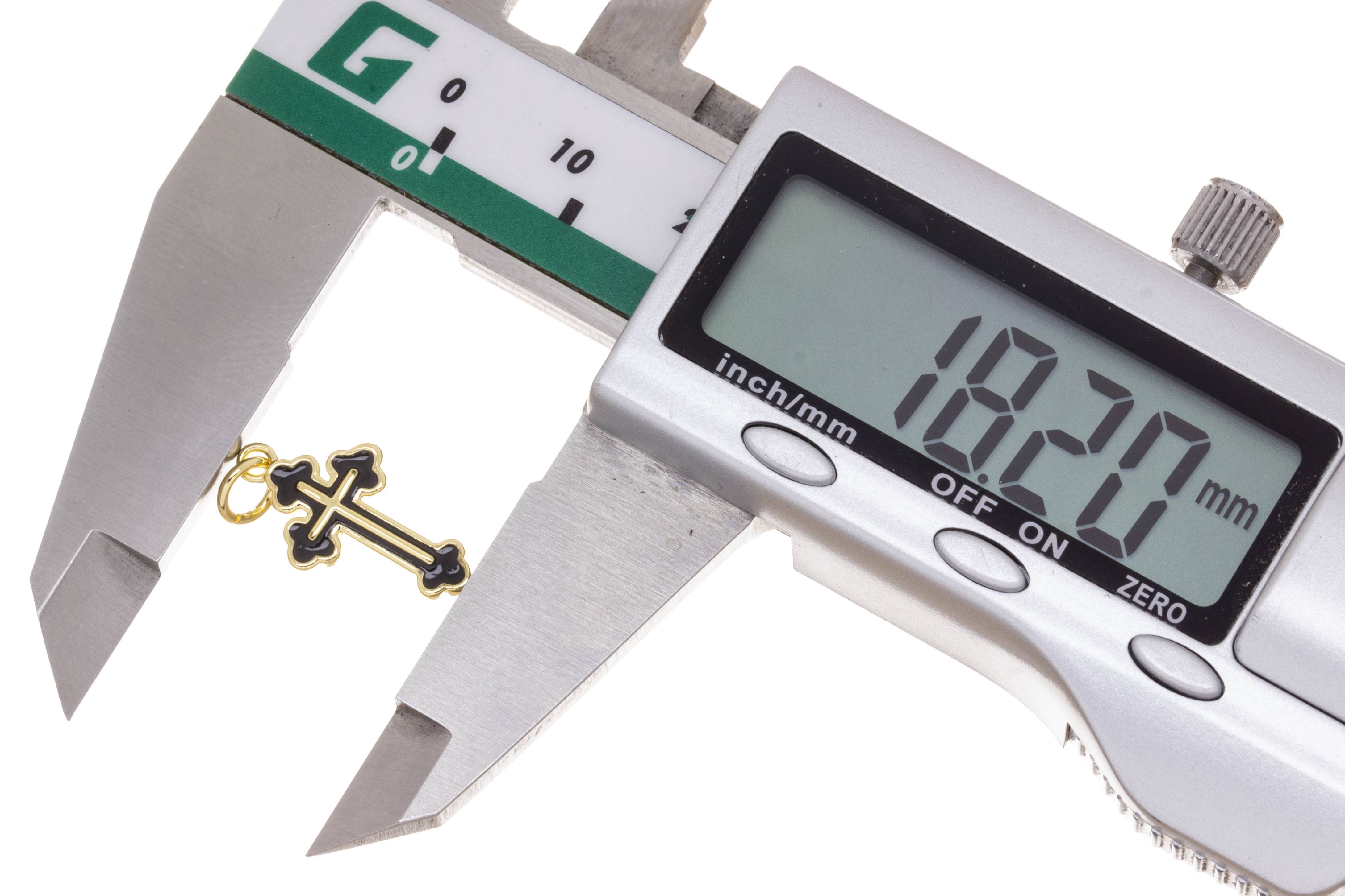 Jewel Pledge - Wholesale Individual Charm/Pendant - Assorted Gold samll Cross Charms for Jewelry Making CPG26668