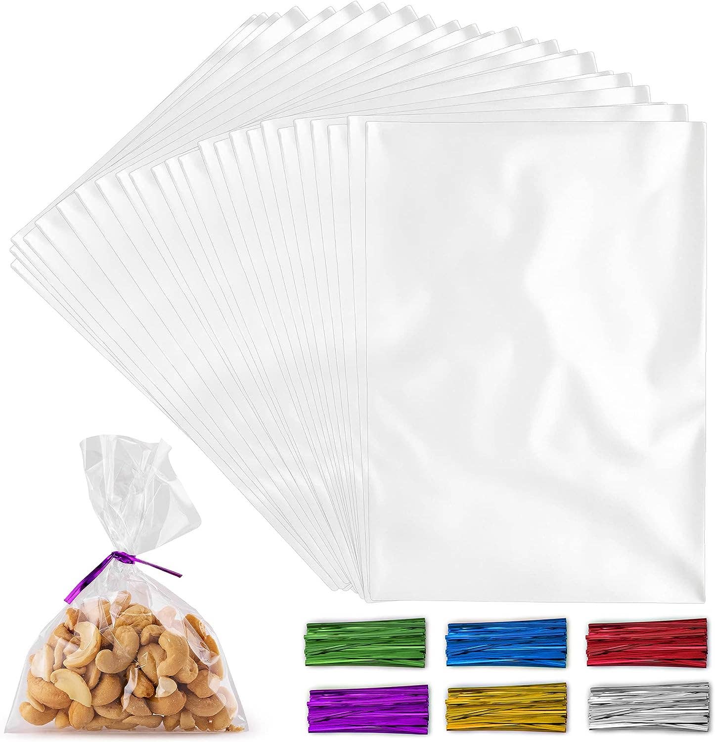 40pcs Cellophane Bags 16x24 Cellophane Wrap for Gift Baskets Large Clear  Gift Ba | eBay