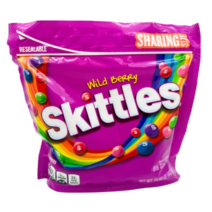 Wild Berry Skittles Sharing Size Bag 15.6oz - 6ct for wholesale by I Got Your Candy