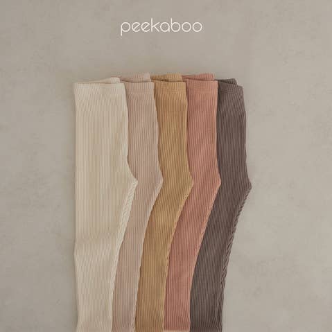 Baby, Toddler, Kids Neutral Color Ribbed Leggings for wholesale by peekaboo
