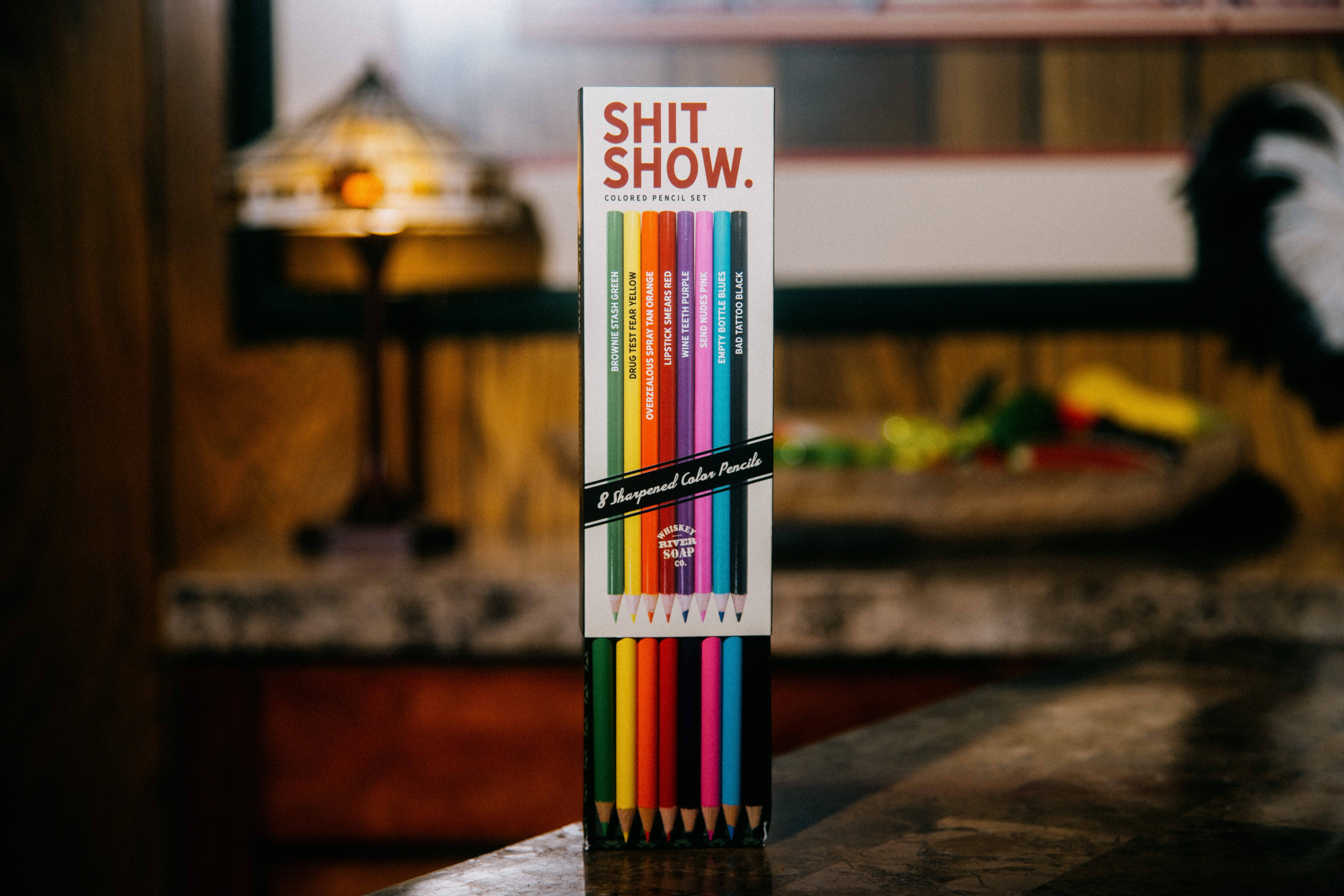 Whiskey River Soap Co. – wholesale Coloured pencil – Shit Show Colored Pencils | Funny Pencils | Gift1