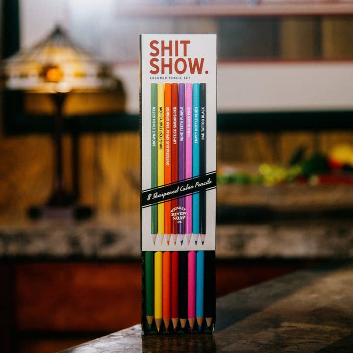 Whiskey River Soap Co. – wholesale Coloured pencil – Shit Show Colored Pencils | Funny Pencils | Gift1