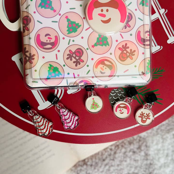 Christmas Kindle Charms, Bookish E-Reader Dust Plug for wholesale by Amberlin Studio