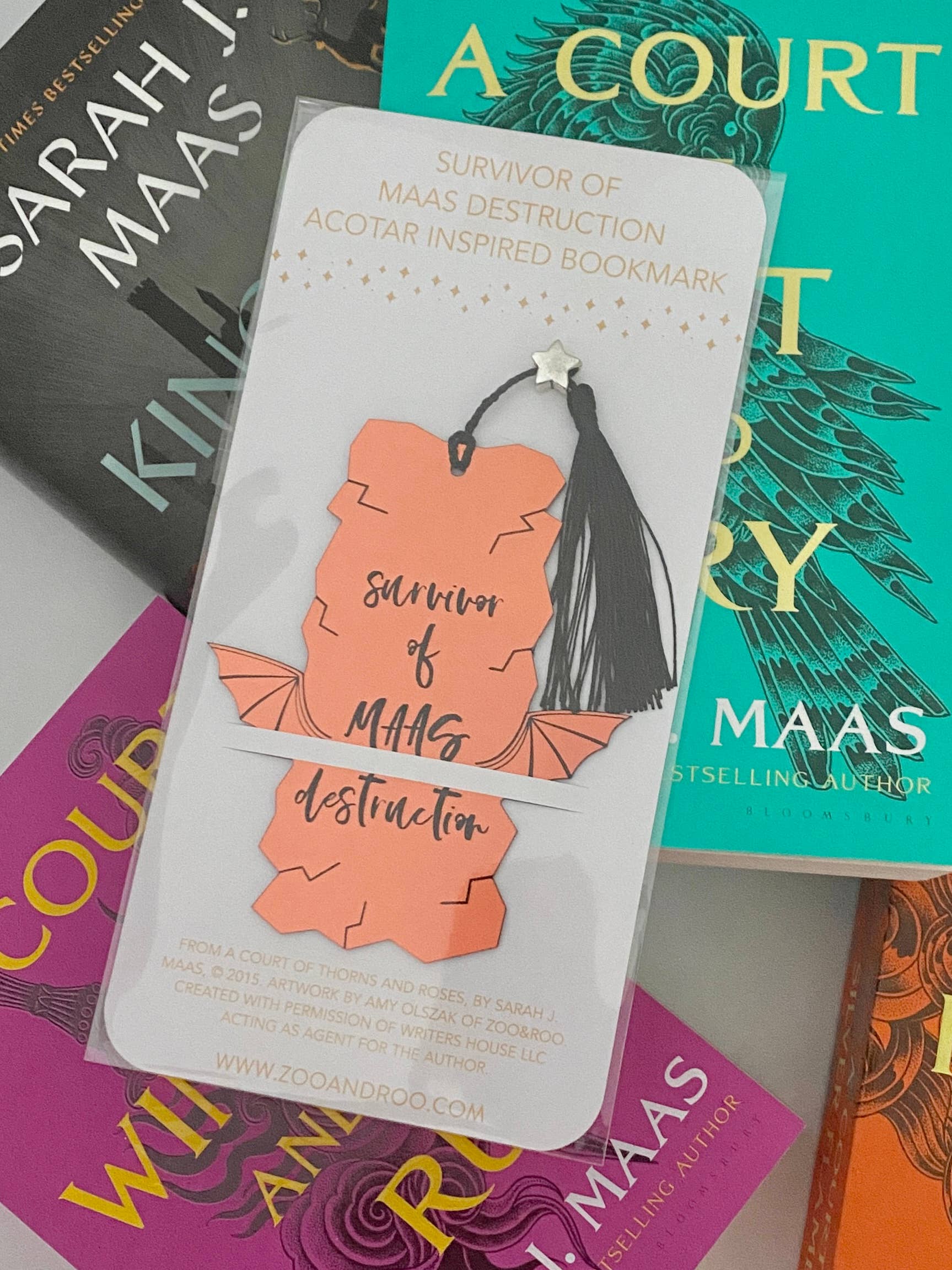 zoo&roo - Wholesale Bookmark - Survivor of Maas Destruction bookmark ACOTAR TOG CC2