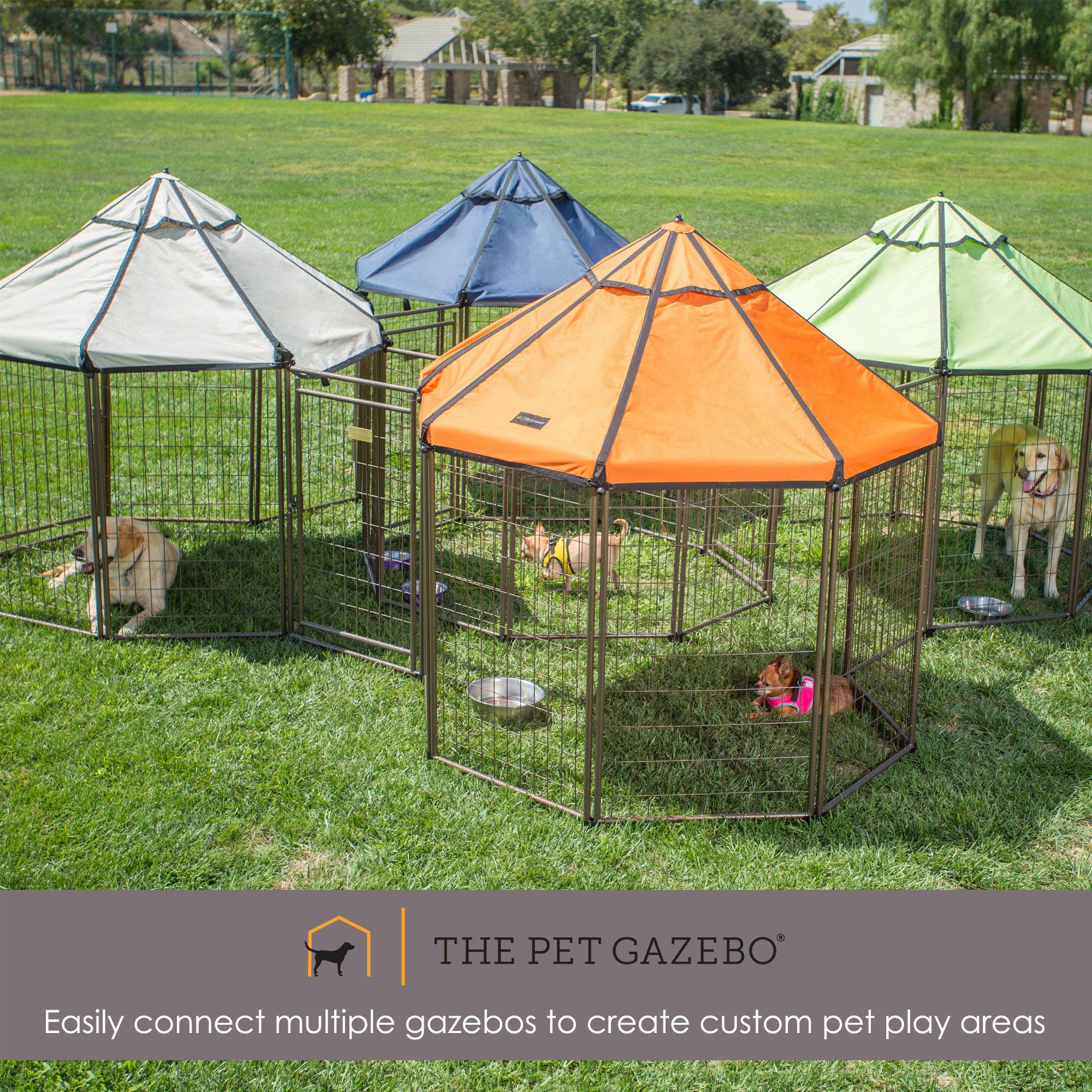 Pet Gazebo - Wholesale Pet Carrier - Dog - Portable Indoor Outdoor Dog Kennel with Waterproof Cover, 3'11