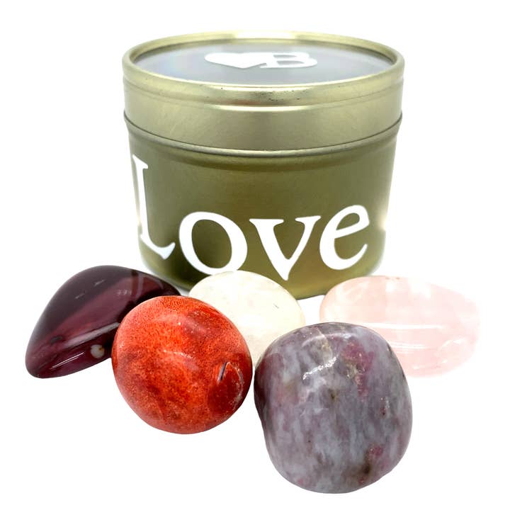 Boîte d'amour | Quartz rose | Mookaite | Cristal de roche pour la vente par BraShiDa