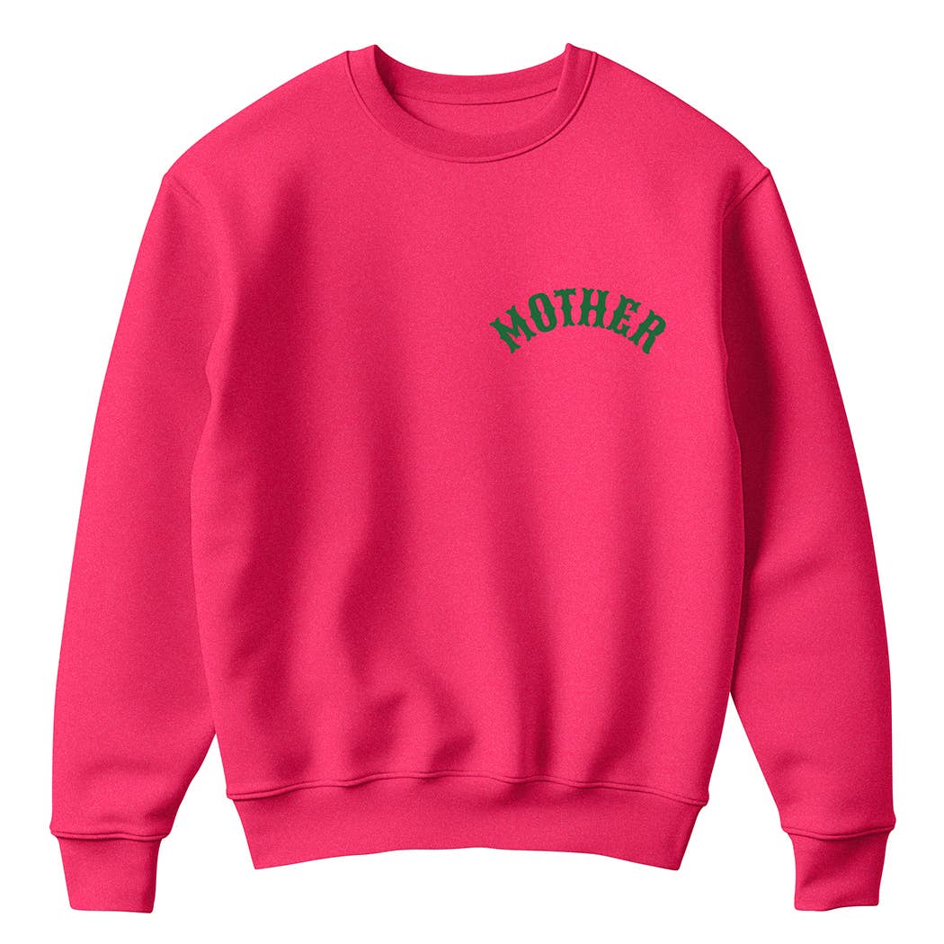 Fashion City - Wholesale Graphic Sweatshirt - Women's - MOTHER Text Logo Print Fleece Sweatshirt4