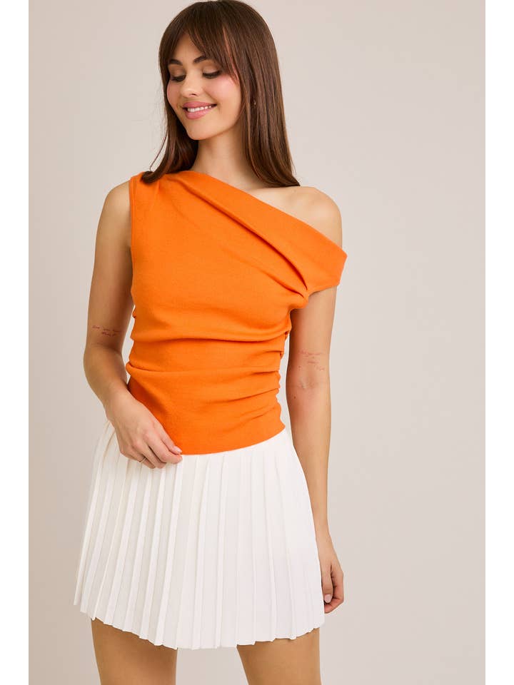 LE LIS - Wholesale Knit Top - Women's - ASYMMETRICAL NECK SWEATER TOP63