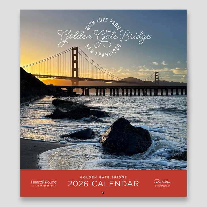 2026 Calendar - With Love from Golden Gate Bridge for wholesale by HeartSFound
