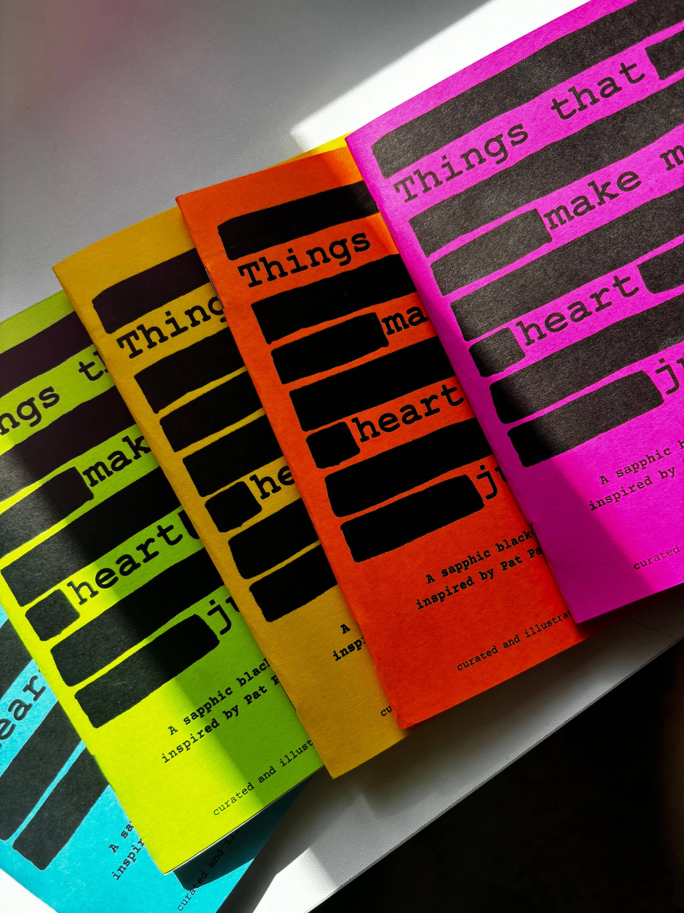 UNFOLDZinesandArt - Vente Livre sur l'artisanat, les loisirs créatifs et le bricolage - Zine de poésie à trou sapphique : Ce qui fait battre mon cœur3