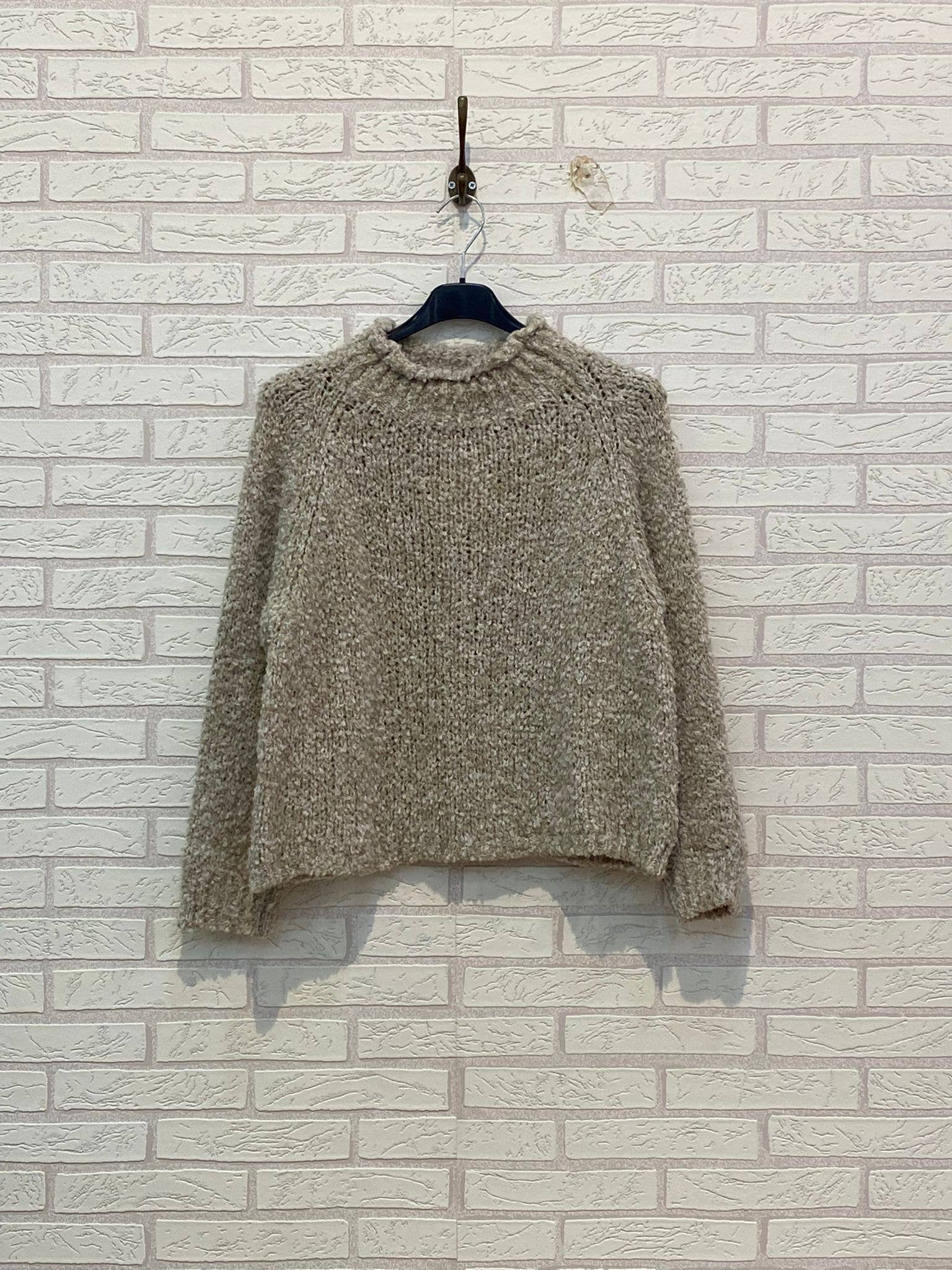 Ling – wholesale Knitted jumper – Women′s – REF.25522 BICOLOR SHEEP WOOL SWEATER3