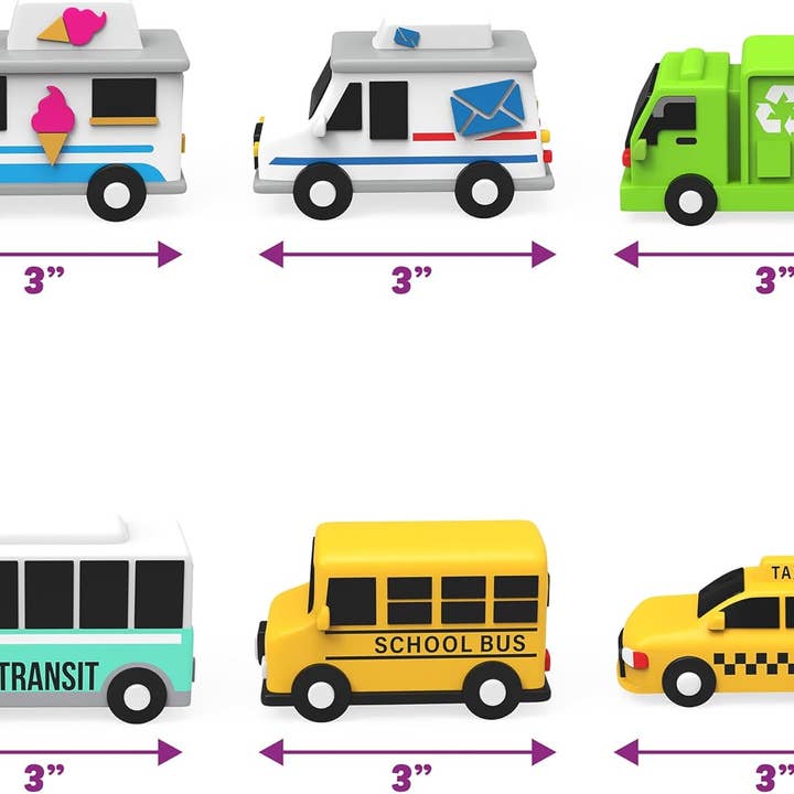 Tub Works LLC - Wholesale Bath Toy - Baby - Tub Works® Vehicles™ Bath Cars Mold Free Bath Toys, 6 Pack3