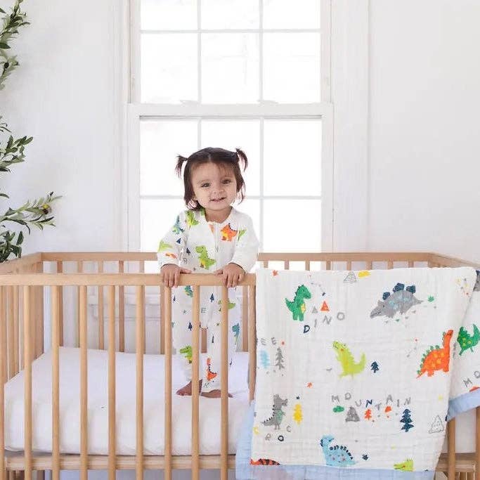 Snuggle Buds - Wholesale Sleepsuit - Baby - Dino Dreams Zipped Onesie (0–12 Months) – 100% Cotton Muslin Baby Sleepwear4