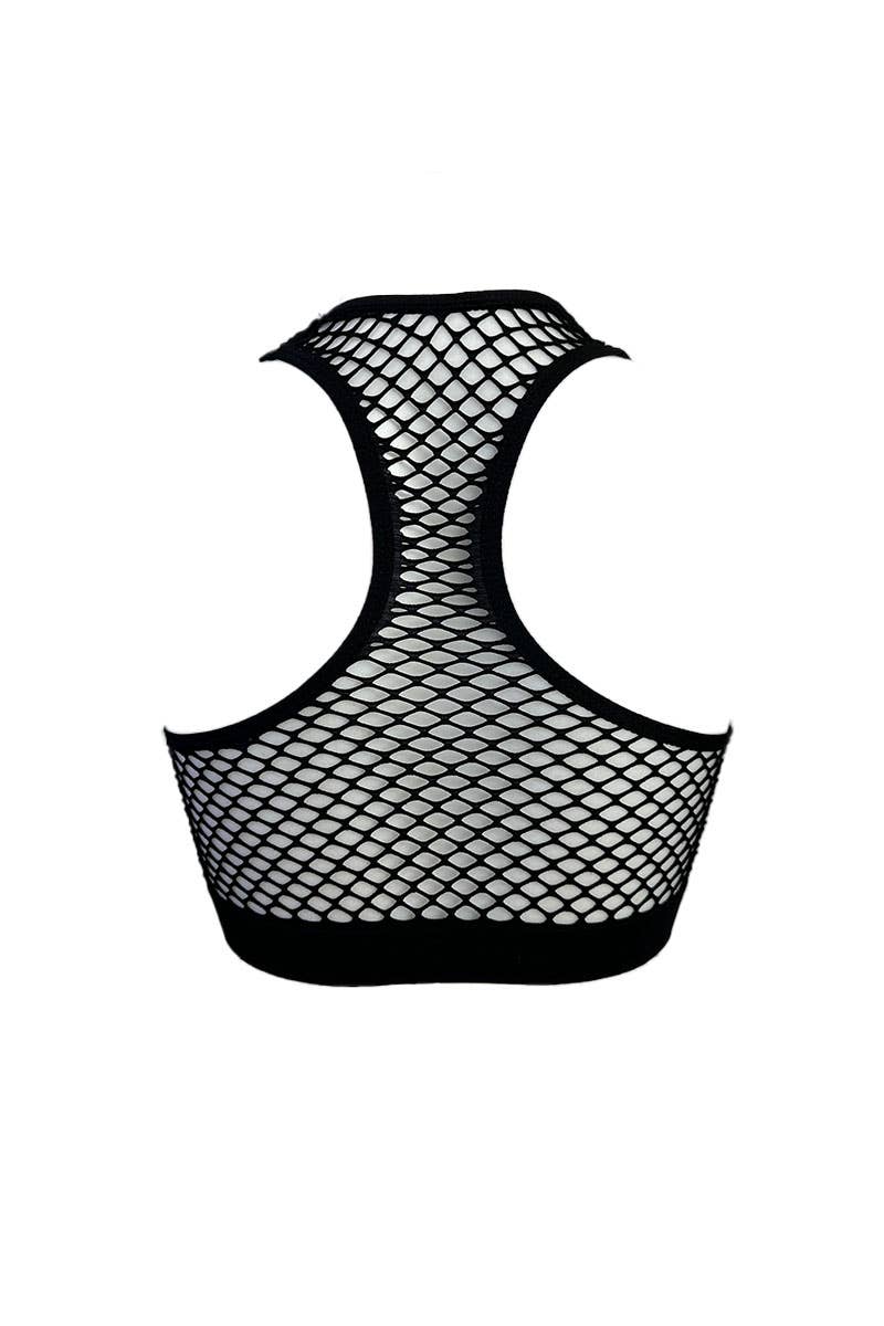 Belle Com'Elle - Venta al por mayor Brallete - Mujer - Bralette con detalle de malla con grandes aberturas // V320103