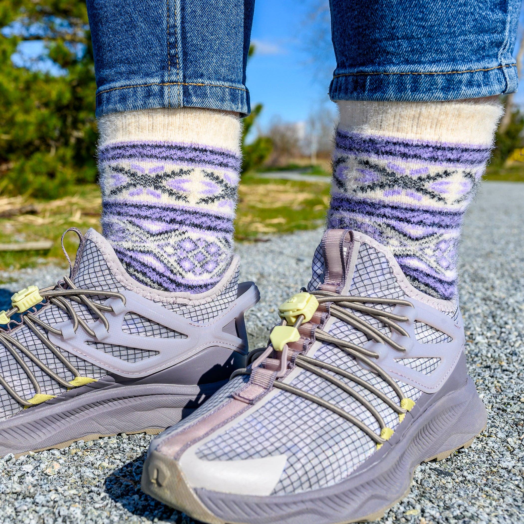 Carpathian Wool - Wholesale Socks - Women's - Malta Lavender - Ultra Soft Crew Socks | Wool & Bamboo2