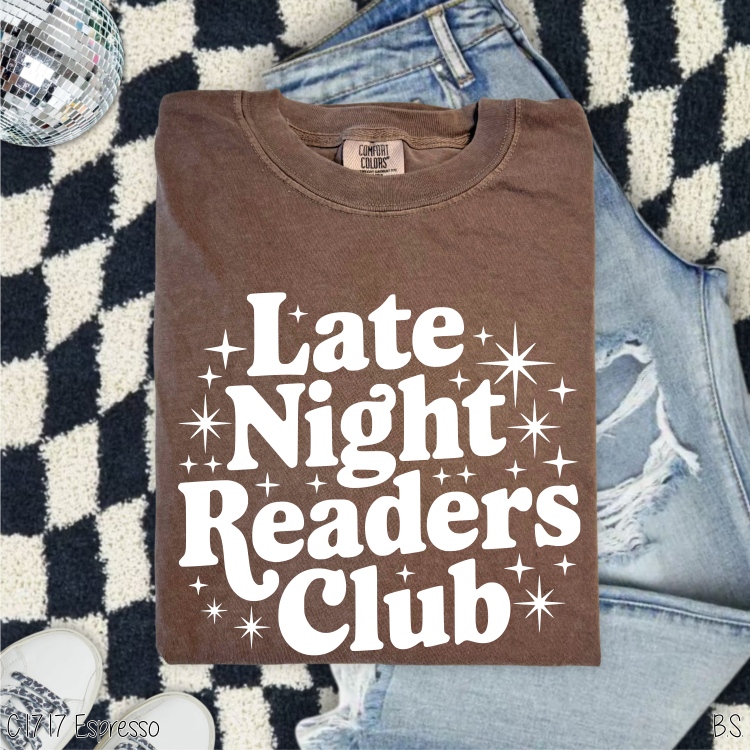 Bama Screens - Wholesale Screen Printed T-Shirt - Women's - Late Night Readers #BS83475