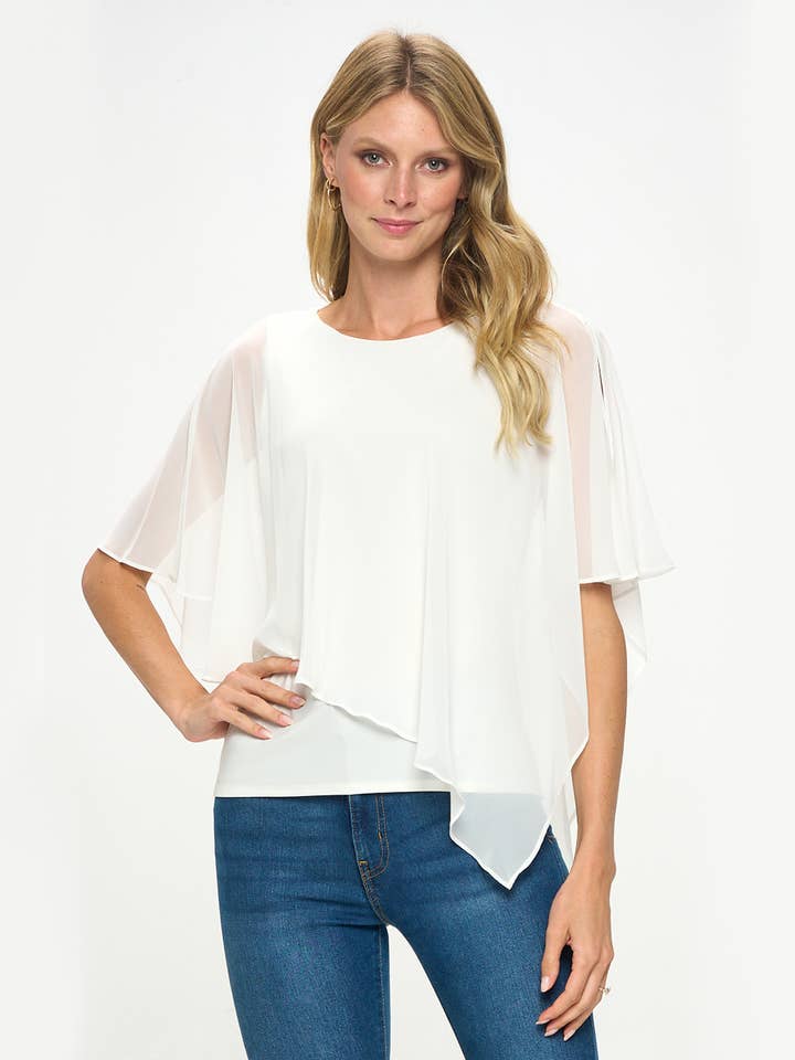 07/2004 - Wholesale Blouse - Women's - Asymmetrical Chiffon Flowy Top3