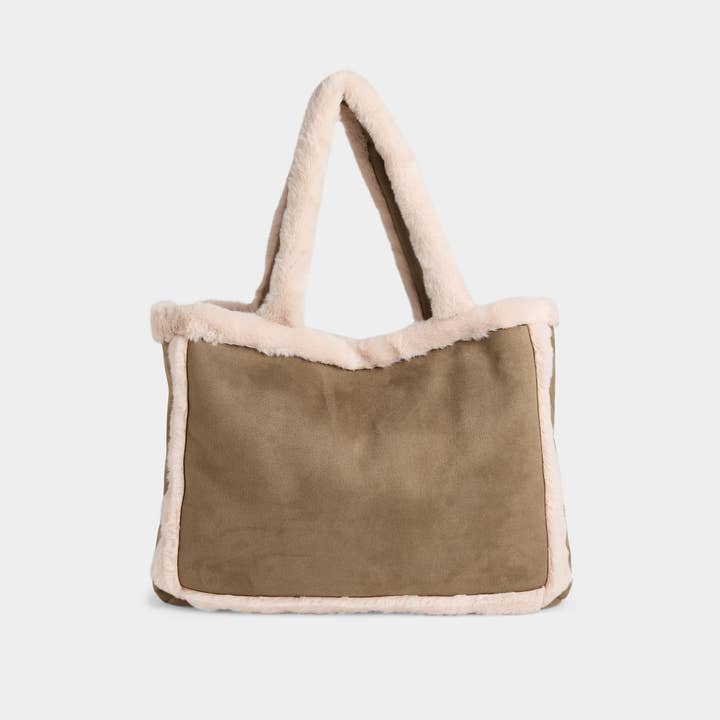 Laila Faux Suede Tote for wholesale by COCO + CARMEN