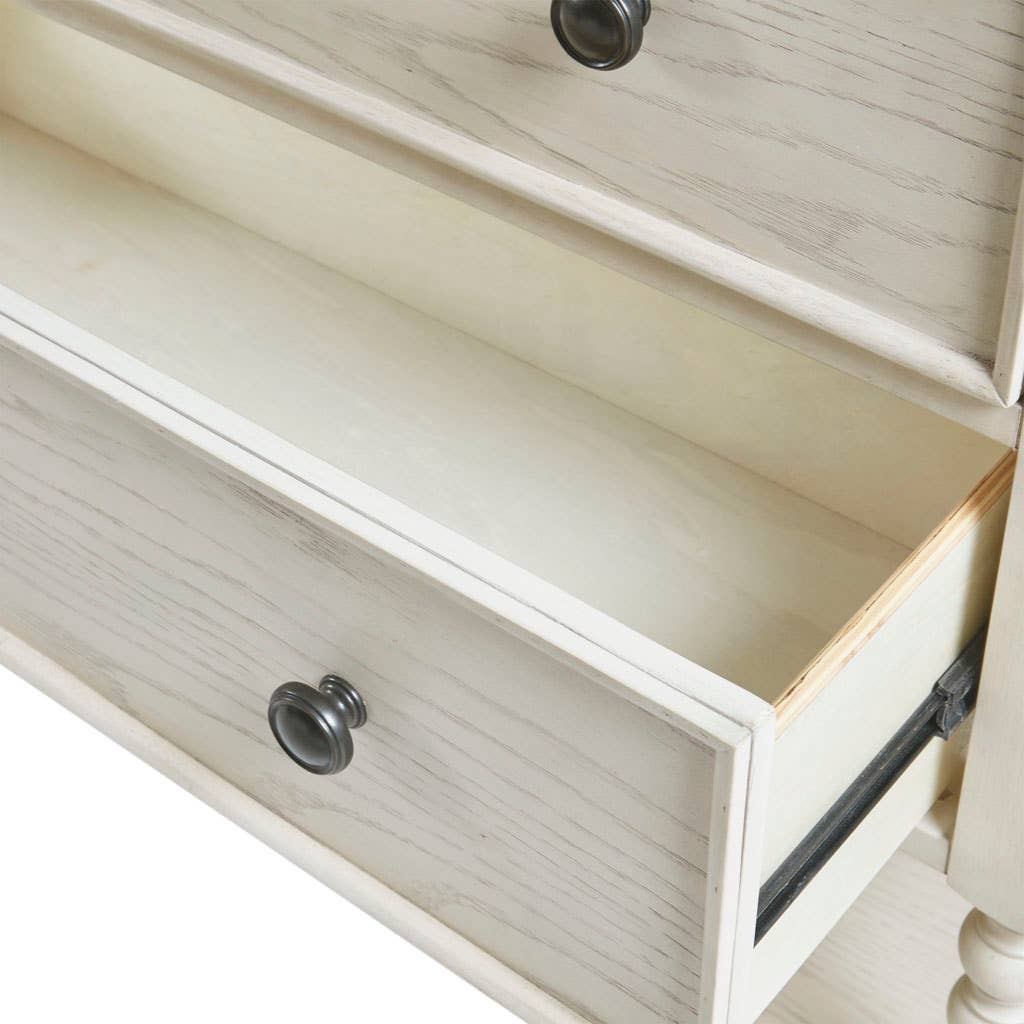 Olliix - Wholesale Cabinet - 2-Drawer Storage Accent Chest w/ Turned Legs, Natural Ivory5