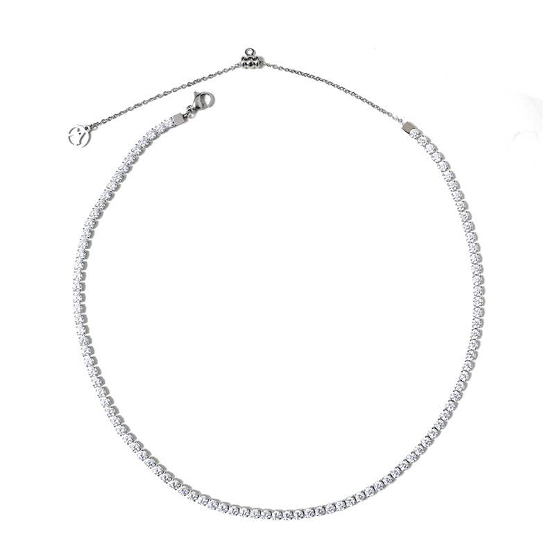 AMORINO SRL - Vendita all'ingrosso Collane a catena e maglie - COLLANA TENNIS REGOLABILE CON CURSORE - JN25108C1832