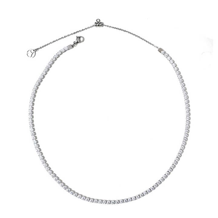 AMORINO SRL - Vendita all'ingrosso Collane a catena e maglie - COLLANA TENNIS REGOLABILE CON CURSORE - JN25108C1832