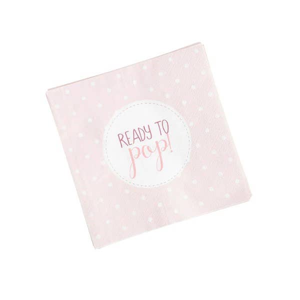 Hootyballoo by Club Green – wholesale Disposable napkin – Ready To Pop Pink Napkins 20 Pack1
