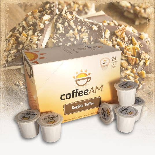 CoffeeAM - Wholesale Coffee Pods - English Toffee, Single Serve